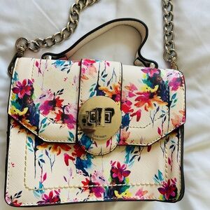Steve Madden Floral Crossbody Bag - Cream and Multicolor